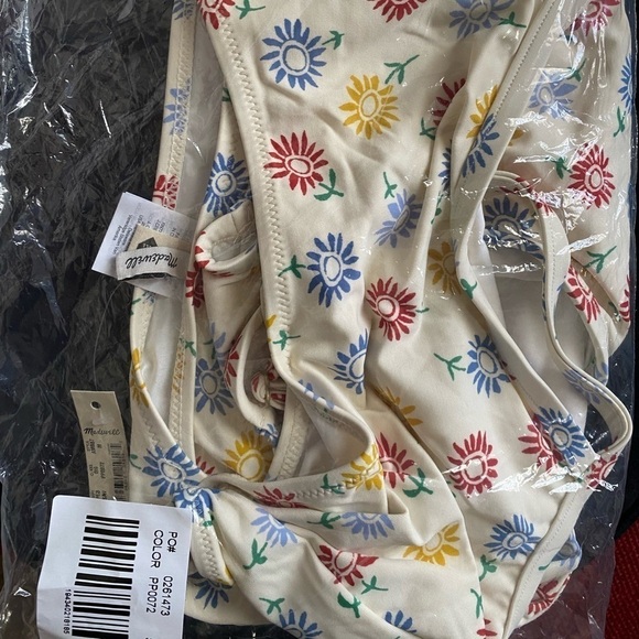 Madewell cutout one piece sunny floral swimsuit M - Picture 3 of 4